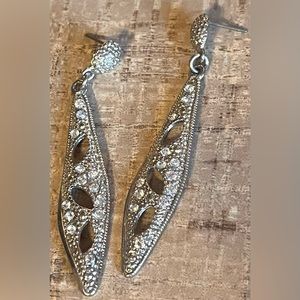 Silver Rhinstone Earrings